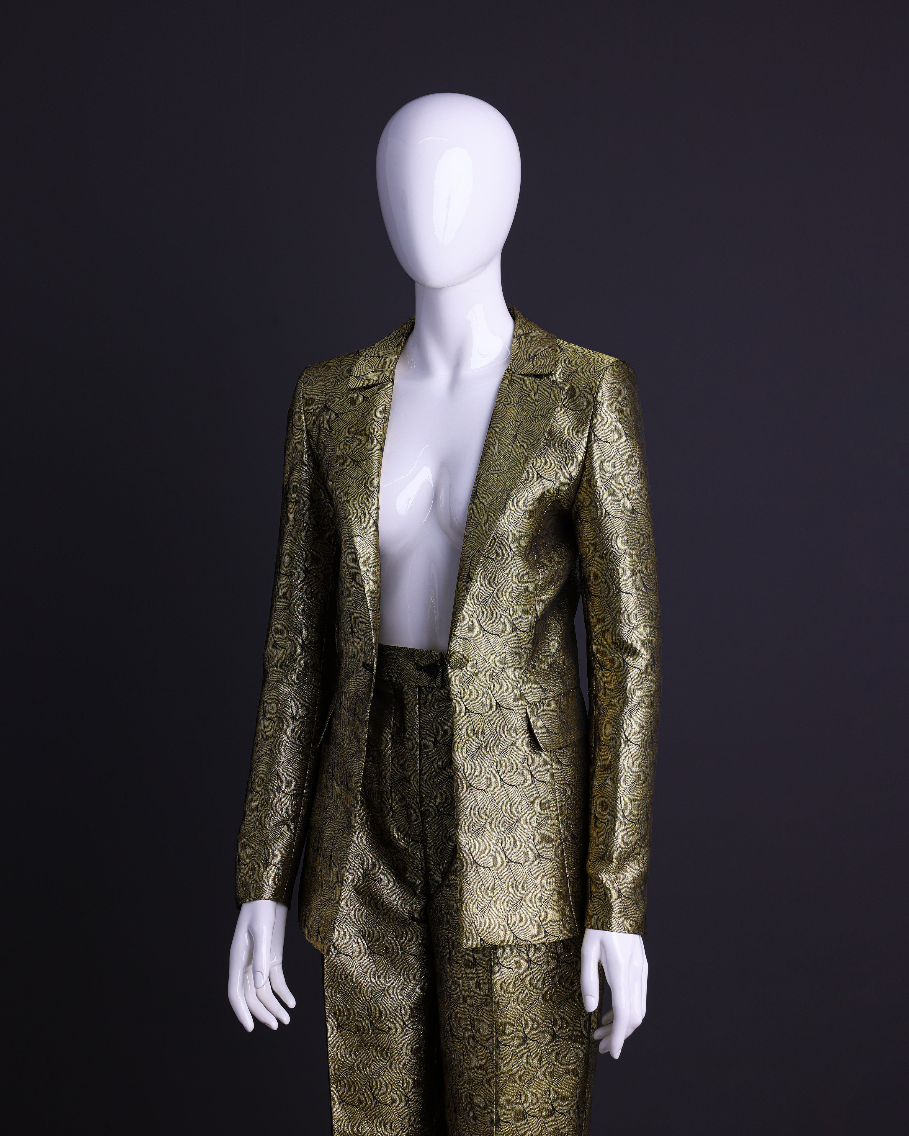 Metallic trouser suit online
