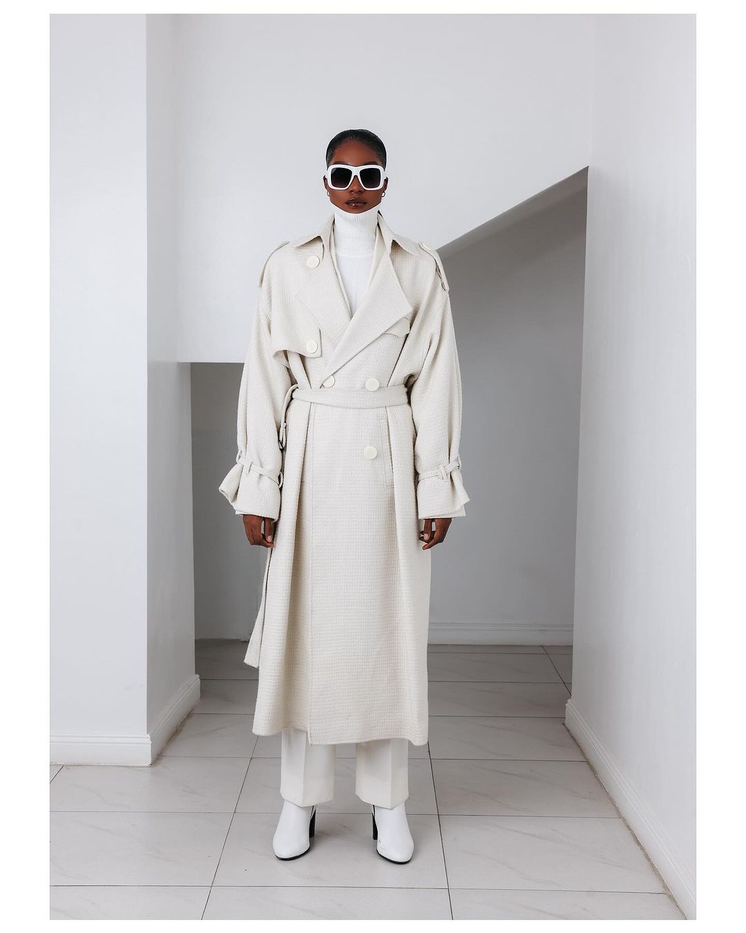 Tweed full length coat on sale