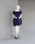 A Structured Purple Mini Dress