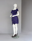 A Structured Purple Mini Dress